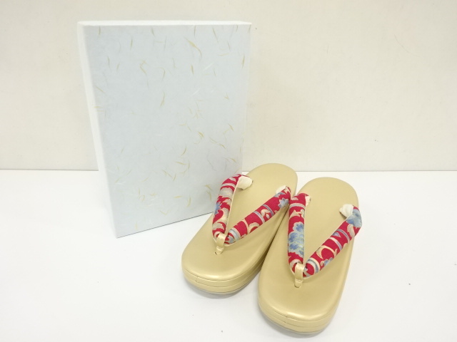 新品　未使用品　岡重　京友禅　鼻緒　草履(24センチ)